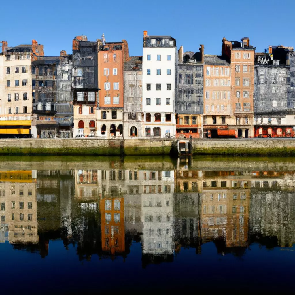 maisons colombages refltant sur le port 1024x1024 77612299